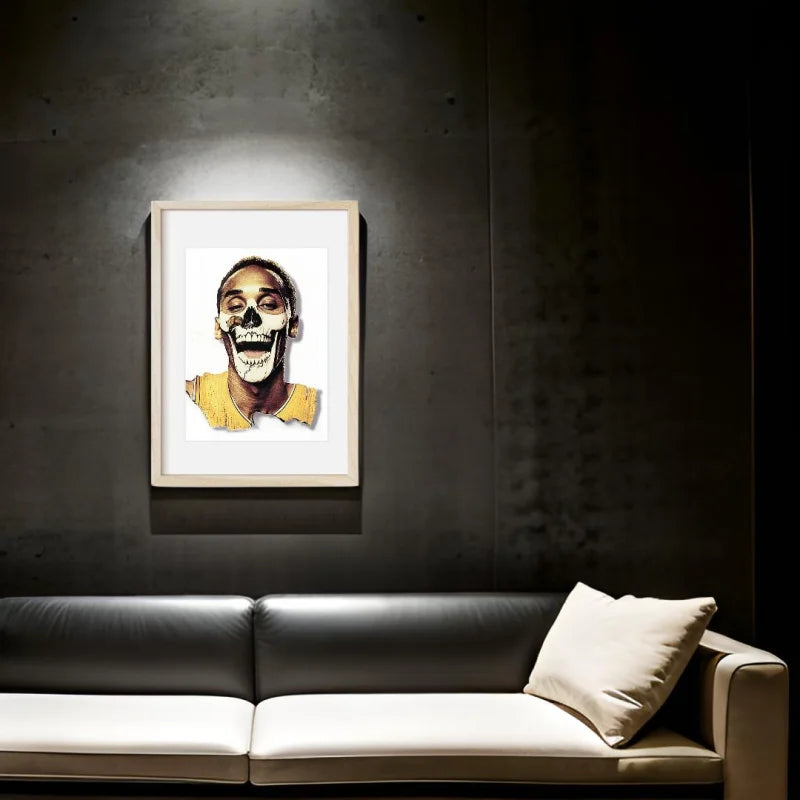 Framed Kobe Bryant Skull Art Decay Series - Legends & Icons