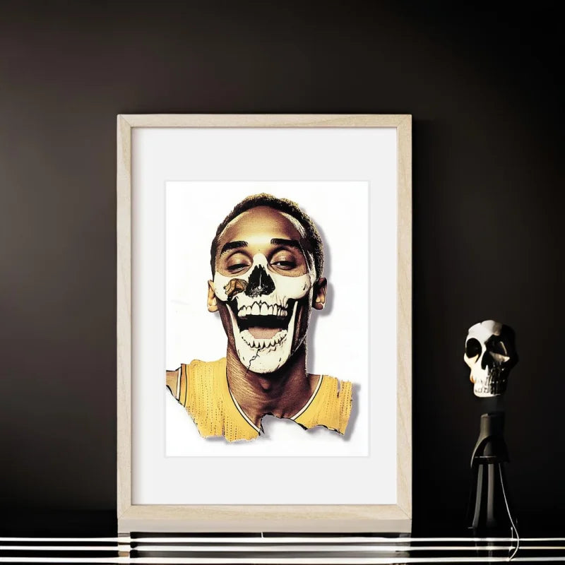 Framed Kobe Bryant Skull Art Decay Series - Legends & Icons