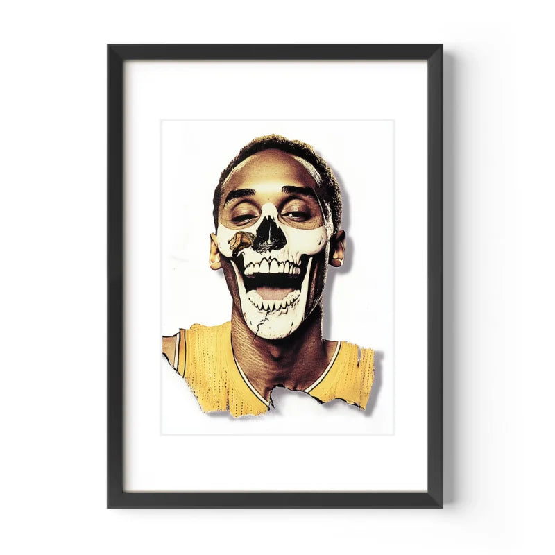 Framed Kobe Bryant Skull Art Decay Series - Legends & Icons