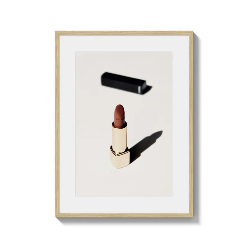 Framed Lipstick Fine Art Print Timeless Elegance - Framed Fine Art Prints