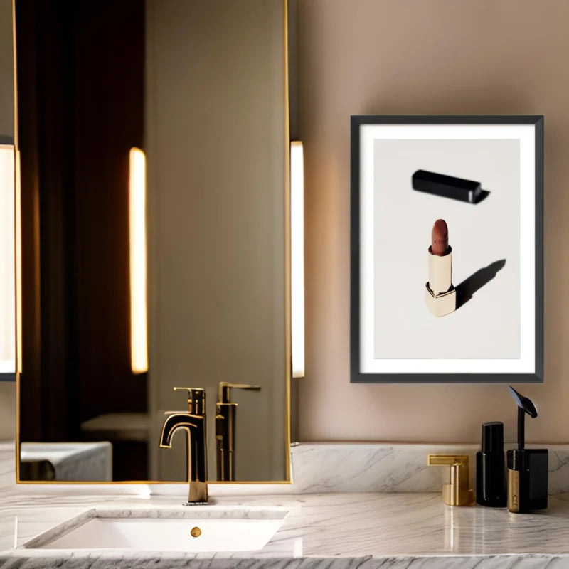Framed Lipstick Fine Art Print Timeless Elegance - Framed Fine Art Prints