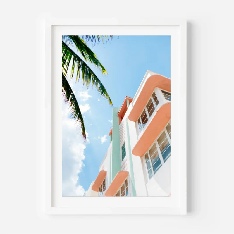 Framed Miami Art Deco Fine Art Print - Framed Fine Art Prints