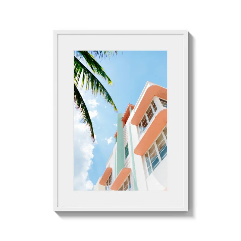 Framed Miami Art Deco Fine Art Print - Framed Fine Art Prints