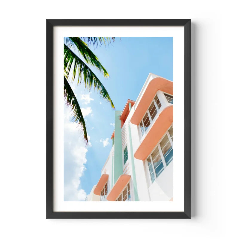 Framed Miami Art Deco Fine Art Print - Framed Fine Art Prints