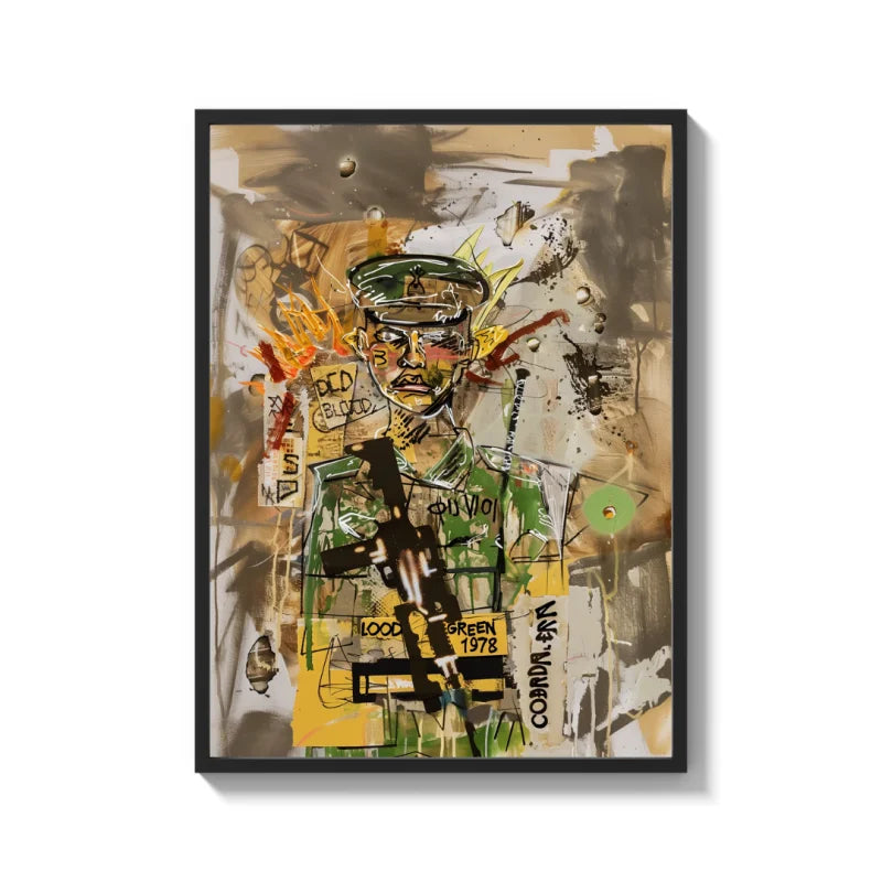 Framed Military Abstract Canvas Prints - Ready to Hang Canvas Prints