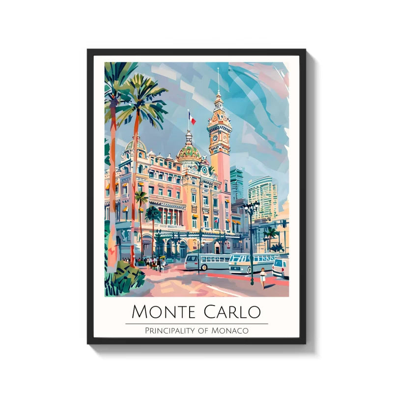 Framed Monte Carlo Canvas Print World Tour Collection - Ready to Hang Canvas Prints