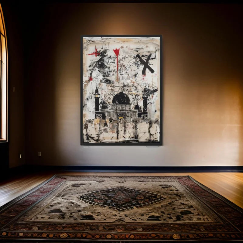 Framed Mosque Abstract Canvas Prints - Legends & Icons