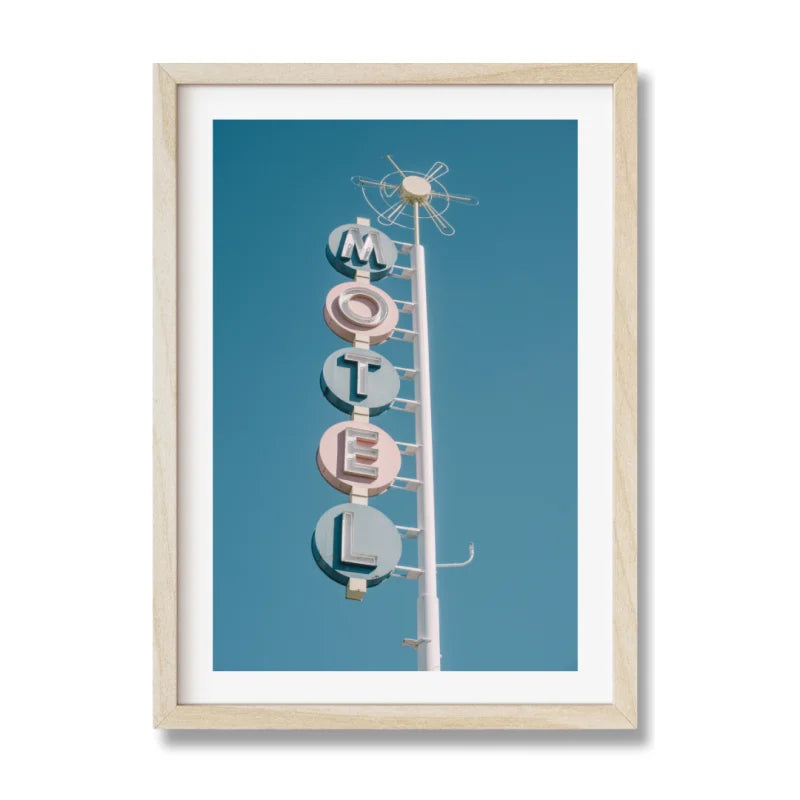 Framed Motel Sign Fine Art Prints - Framed Fine Art Prints