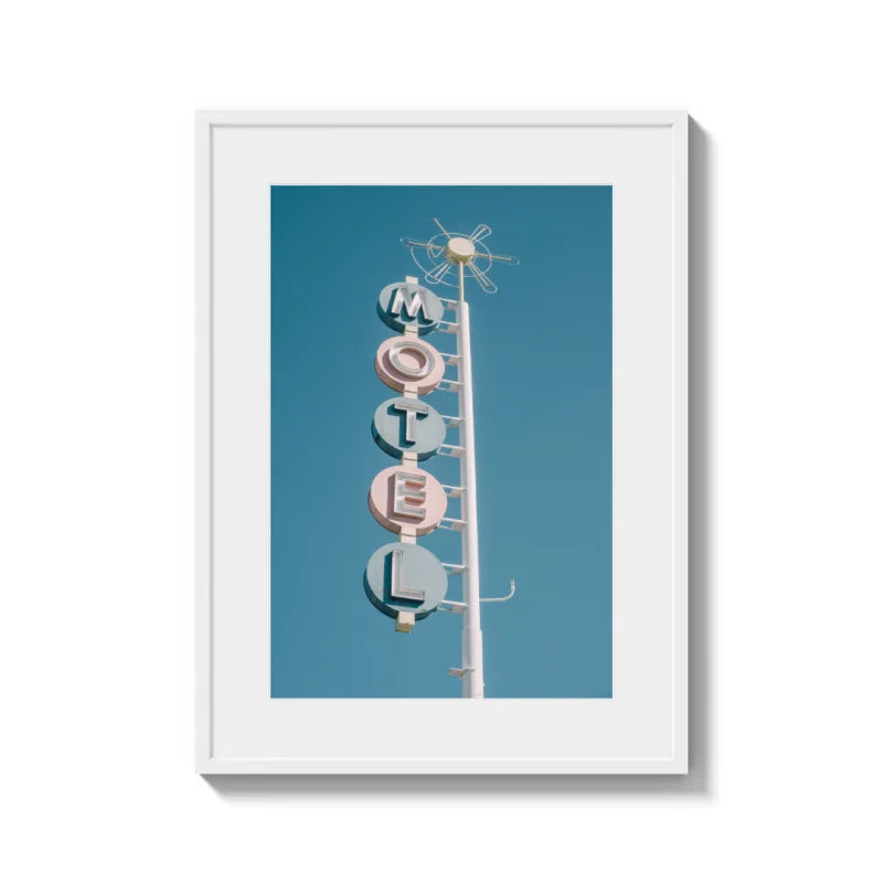 Framed Motel Sign Fine Art Prints - Framed Fine Art Prints