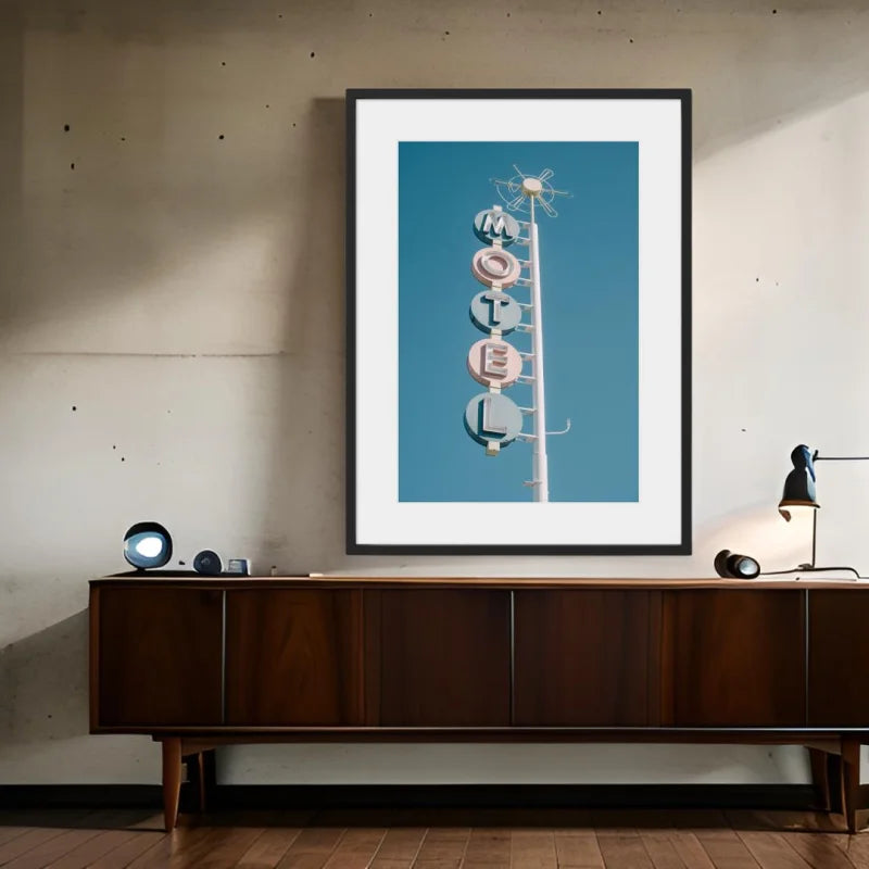 Framed Motel Sign Fine Art Prints - Framed Fine Art Prints