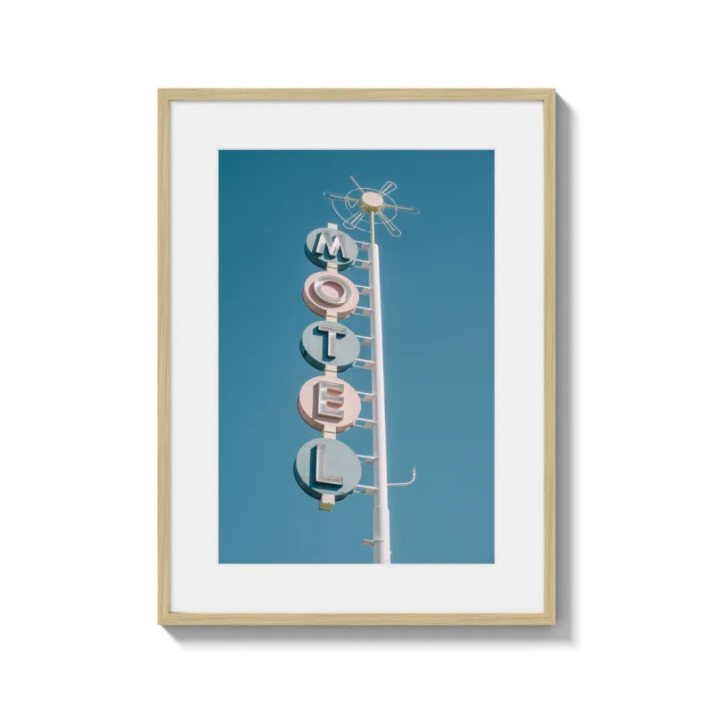 Framed Motel Sign Fine Art Prints - Framed Fine Art Prints