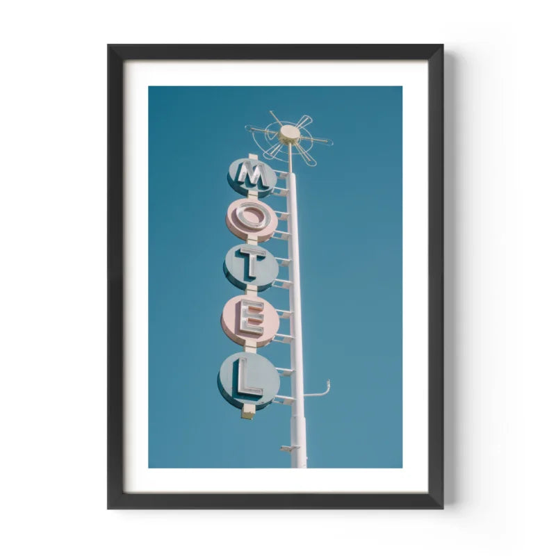 Framed Motel Sign Fine Art Prints - Framed Fine Art Prints