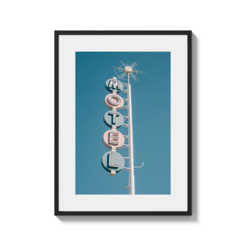 Framed Motel Sign Fine Art Prints - Framed Fine Art Prints