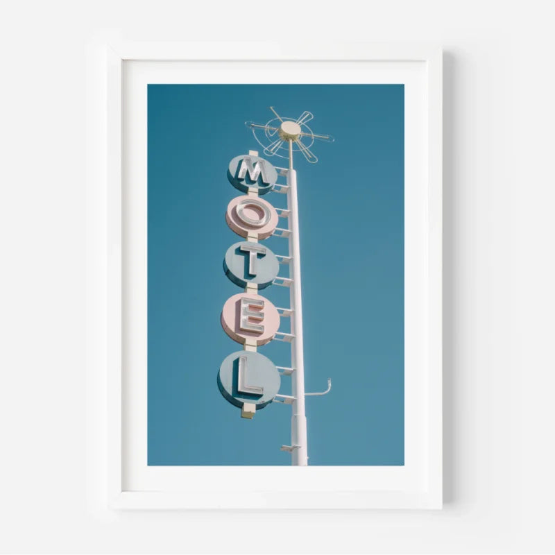 Framed Motel Sign Fine Art Prints - Framed Fine Art Prints