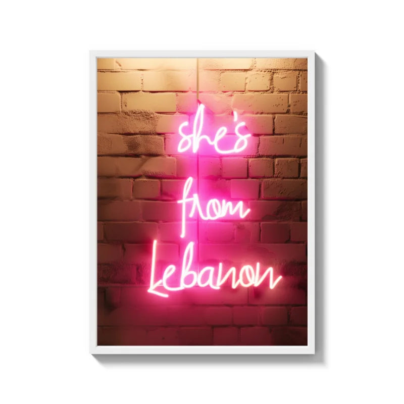 Framed Neon Sign Canvas Prints Breaking Borders - Ready to Hang Canvas Prints