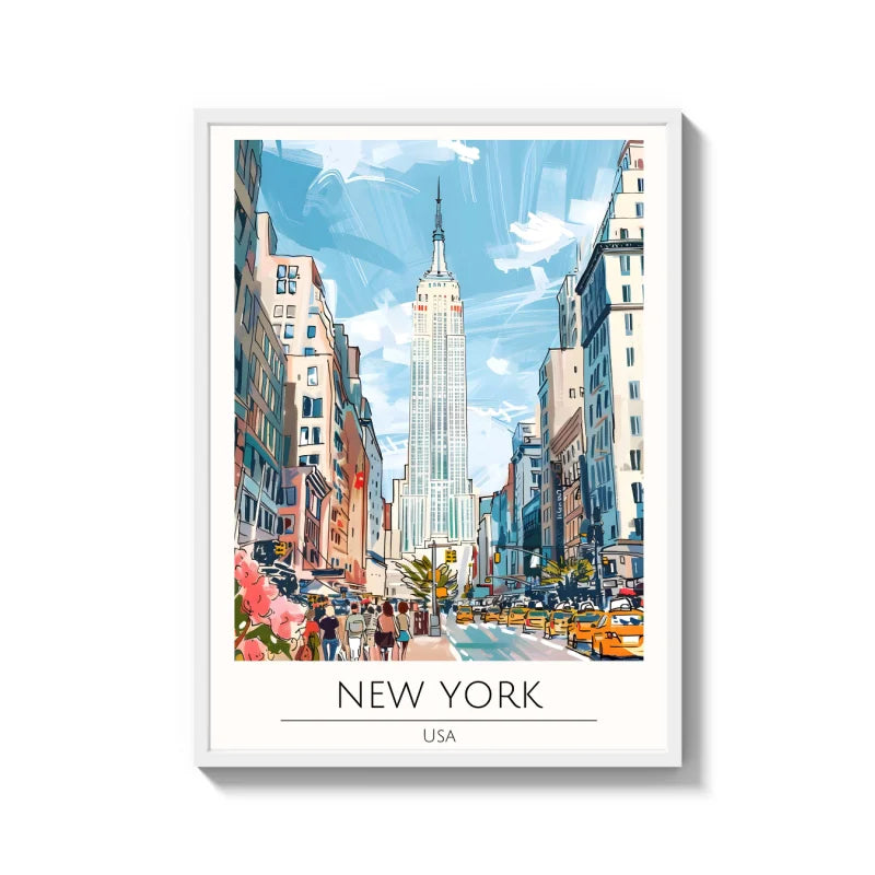 Framed New York City Canvas Print World Tour Collection - Ready to Hang Canvas Prints