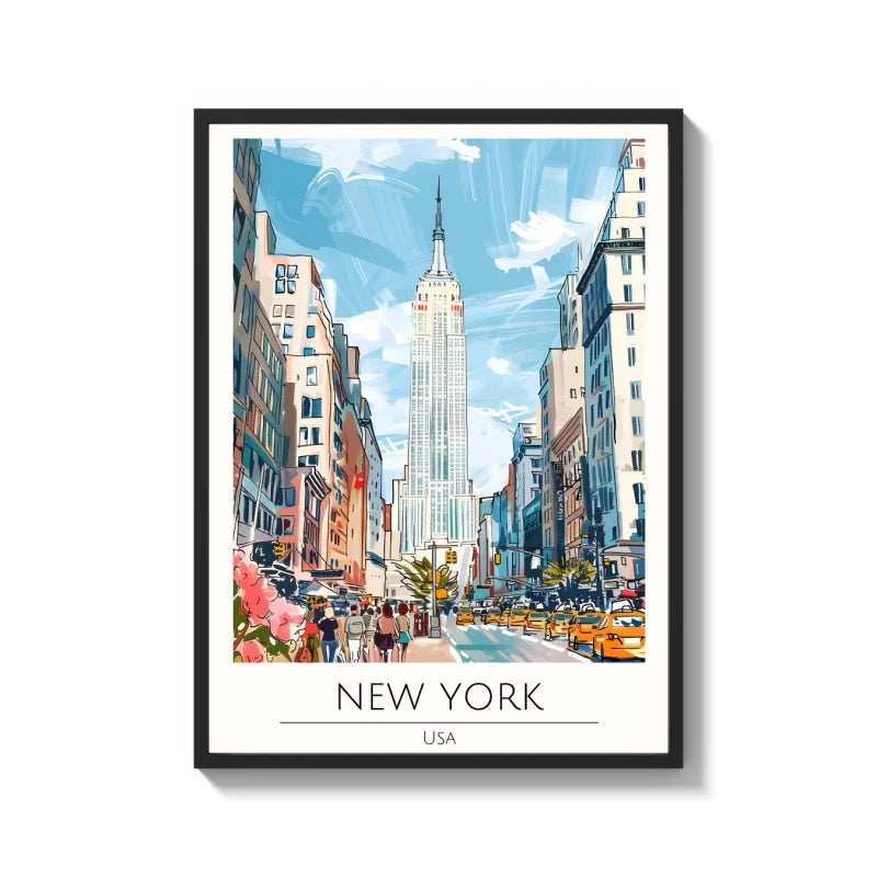Framed New York City Canvas Print World Tour Collection - Ready to Hang Canvas Prints