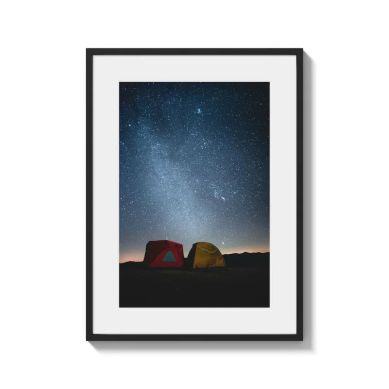 Framed Night Sky Camping Fine Art Print - Framed Fine Art Prints