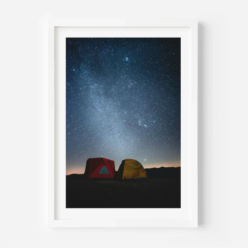 Framed Night Sky Camping Fine Art Print - Framed Fine Art Prints