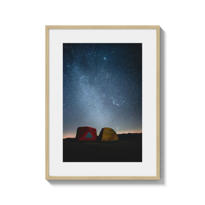Framed Night Sky Camping Fine Art Print - Framed Fine Art Prints