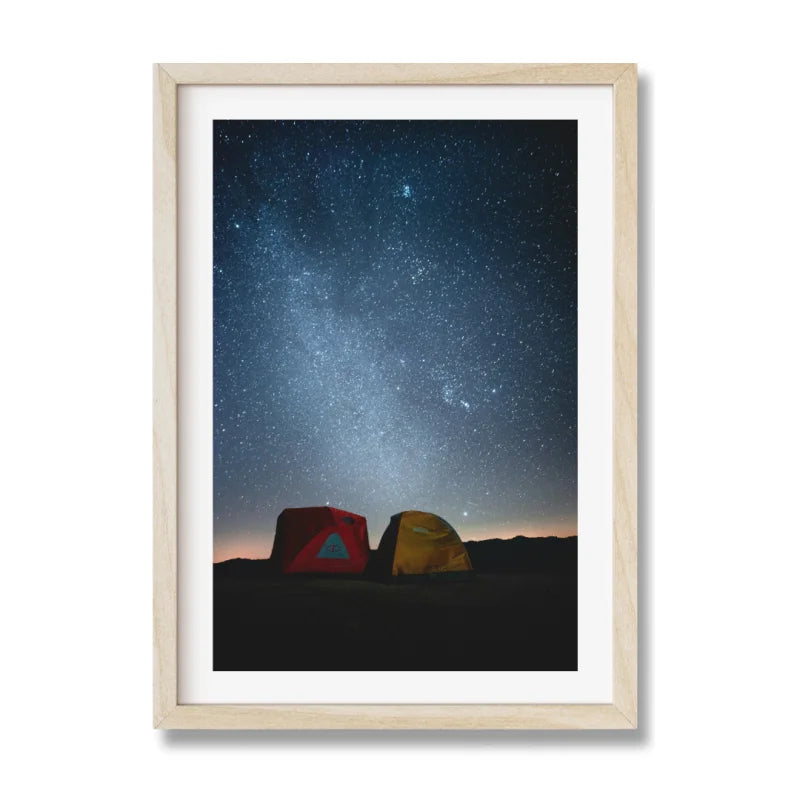 Framed Night Sky Camping Fine Art Print - Framed Fine Art Prints