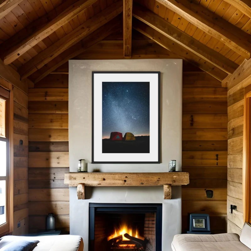 Framed Night Sky Camping Fine Art Print - Framed Fine Art Prints