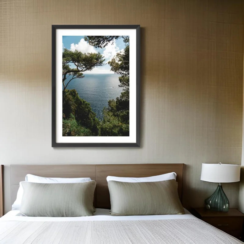 Framed Ocean View Fine Art Print - Framed Fine Art Prints