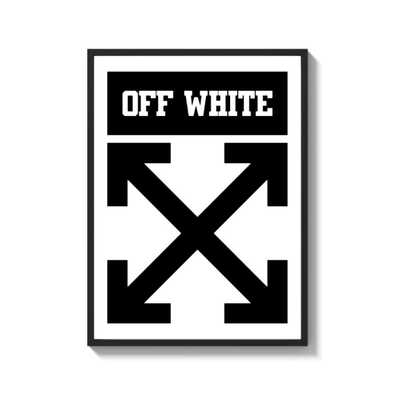 Framed Off White Logo Canvas Prints - Ready to Hang Canvas Prints
