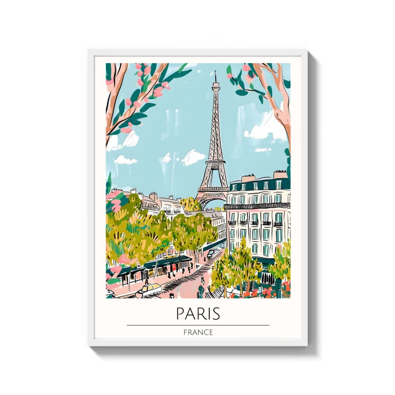 Framed Paris Canvas Print World Tour Collection - Ready to Hang Canvas Prints