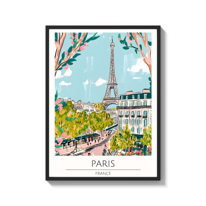 Framed Paris Canvas Print World Tour Collection - Ready to Hang Canvas Prints