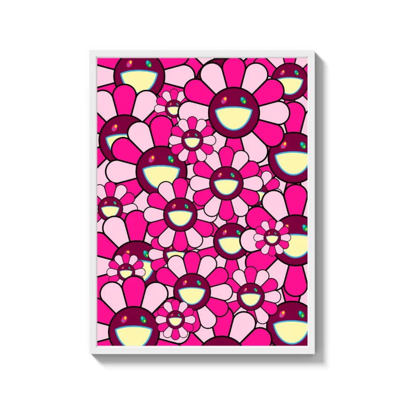 Framed Pink Flower Canvas Prints Art - Ready to Hang Canvas Prints