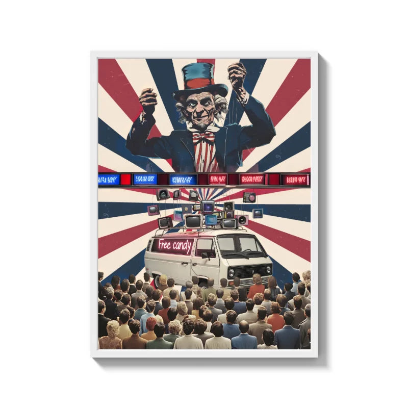 Framed Political Collage Canvas Prints - Ready to Hang Canvas Prints