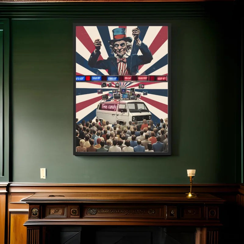 Framed Political Collage Canvas Prints - Ready to Hang Canvas Prints