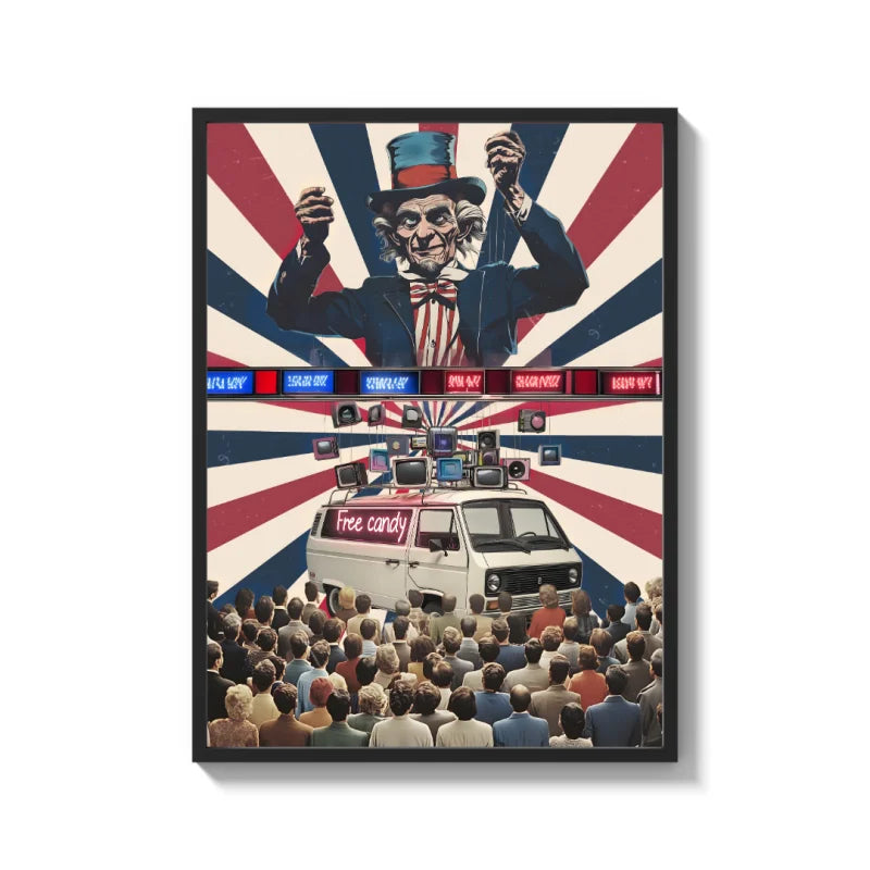 Framed Political Collage Canvas Prints - Ready to Hang Canvas Prints