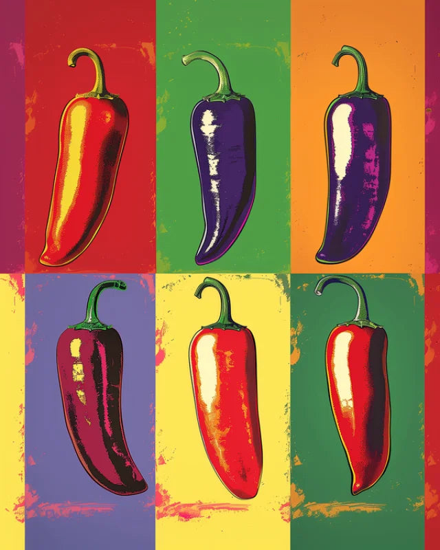Framed Pop Art Chili Pepper Canvas Prints - Ready to Hang Canvas Prints