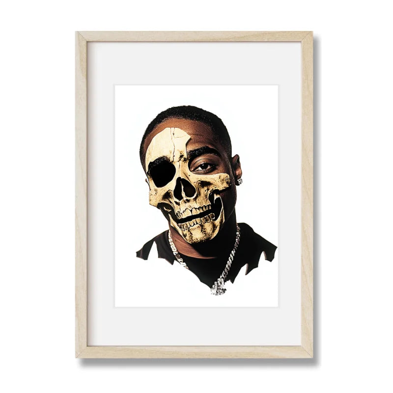 Framed Skull Portrait Decay Series Legends Icons - Legends & Icons