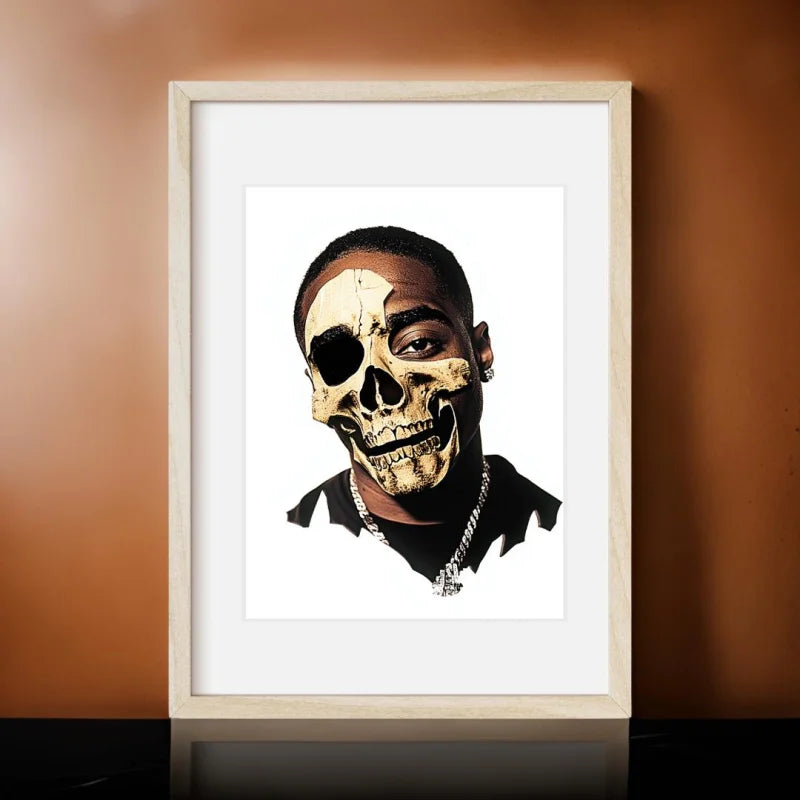 Framed Skull Portrait Decay Series Legends Icons - Legends & Icons