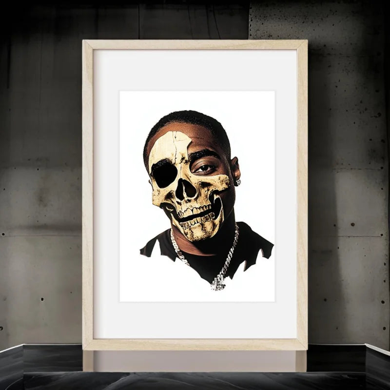 Framed Skull Portrait Decay Series Legends Icons - Legends & Icons