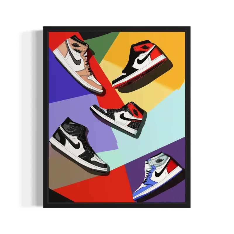 Framed Sneaker Art Canvas Prints for Your Space - Ready to Hang Canvas Prints