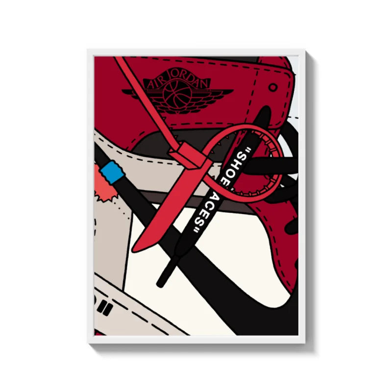 Framed Sneaker Canvas Prints Art for Walls - Ready to Hang Canvas Prints