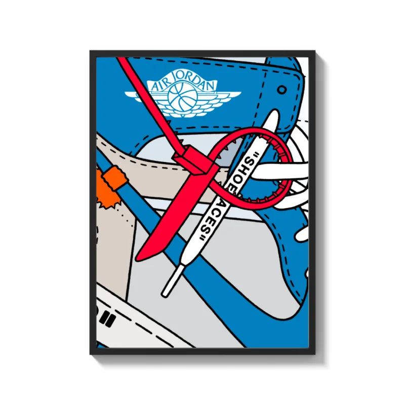 Framed Sneaker Canvas Prints for Wall Art - Ready to Hang Canvas Prints