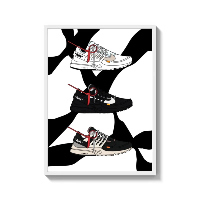 Framed Sneaker Canvas Prints for Walls - Ready to Hang Canvas Prints