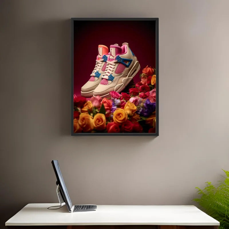 Framed Sneakers Canvas Prints Wall Art - Ready to Hang Canvas Prints