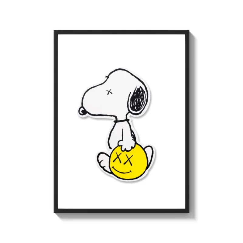 Framed Snoopy Canvas Prints for Home Decor - Ready to Hang Canvas Prints