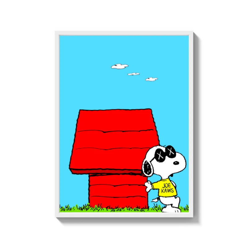 Framed Snoopy Canvas Prints Wall Art - Ready to Hang Canvas Prints