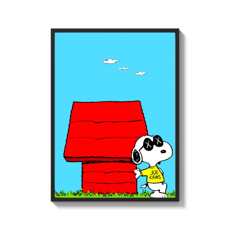 Framed Snoopy Canvas Prints Wall Art - Ready to Hang Canvas Prints