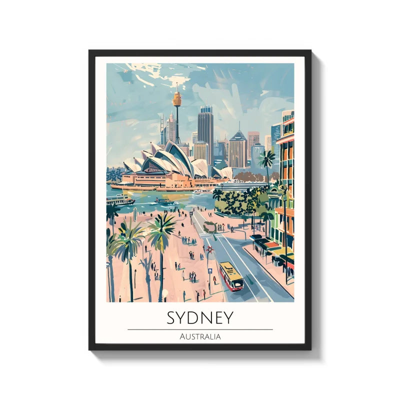 Framed Sydney Canvas Print World Tour Collection - Ready to Hang Canvas Prints