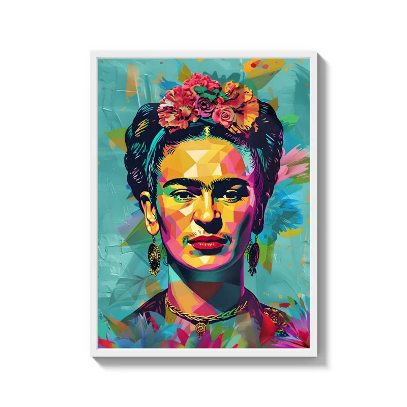 Frida Kahlo Canvas Prints Colorful Portrait Art - Ready to Hang Canvas Prints