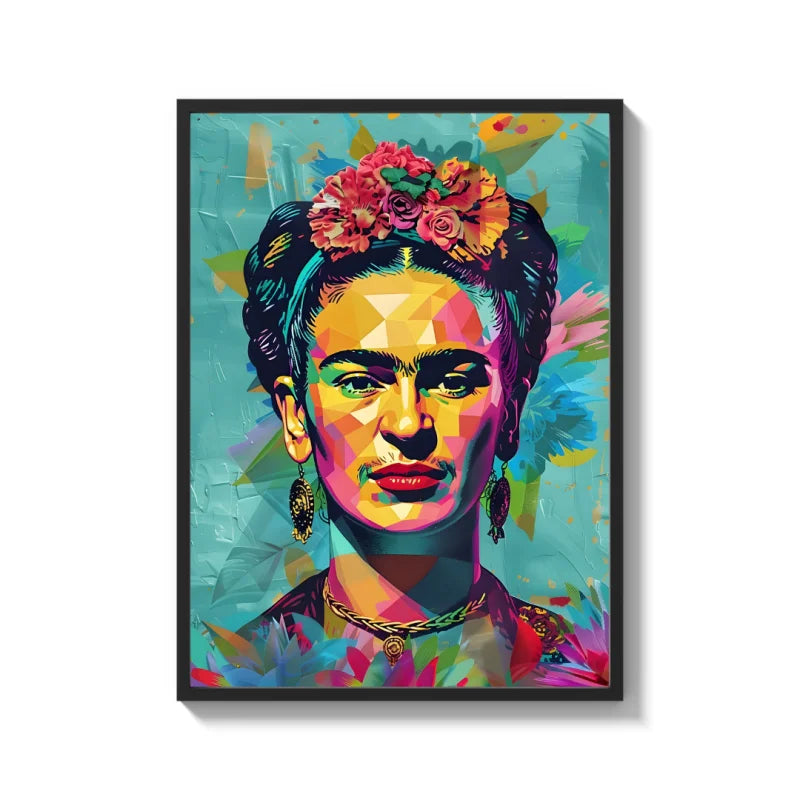 Frida Kahlo Canvas Prints Colorful Portrait Art - Ready to Hang Canvas Prints