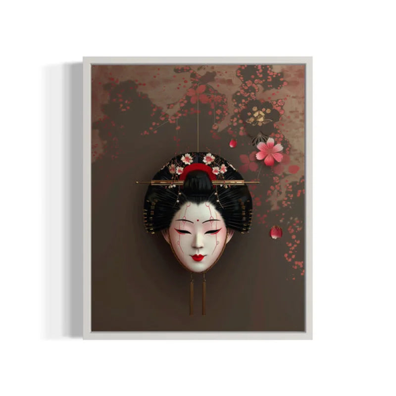 Geisha Mask Canvas Prints Wall Art - Ready to Hang Canvas Prints